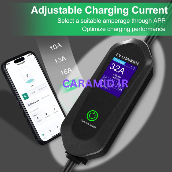 شارژر فست خودرو برقی 7 کیلووات + اپلیکیشن موبایل و کنترل بلوتوث - Image 9